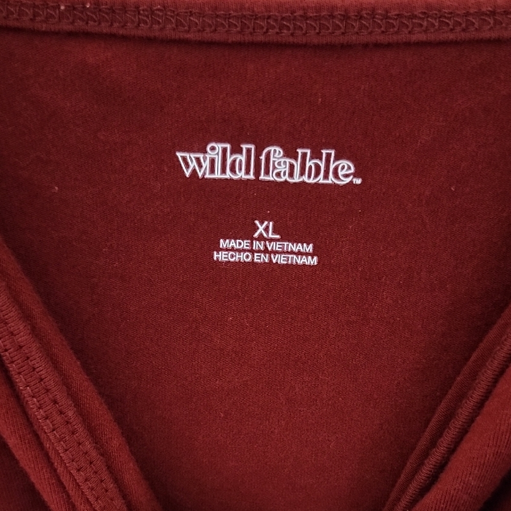 Wild Fable Red Ribbed Slip Dress - Picture 2 of 6